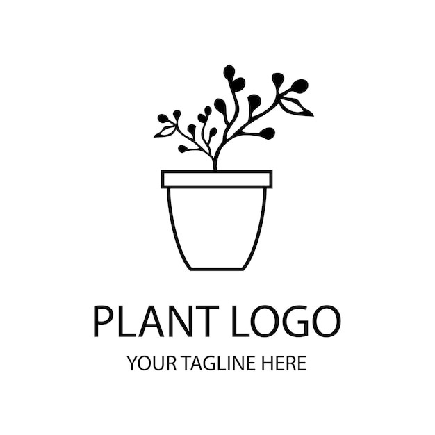 植物花朵盆栽标志logo