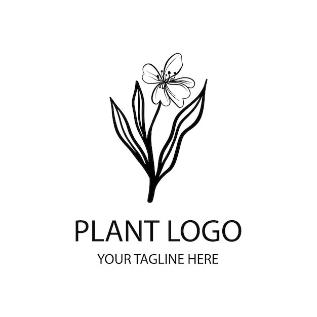 植物花朵盆栽标志logo