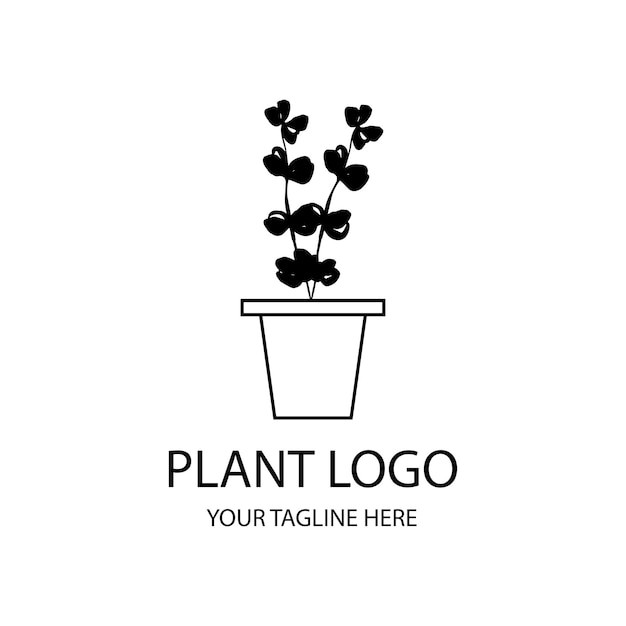 植物花朵盆栽标志logo