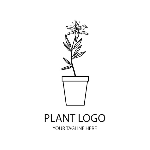 植物花朵盆栽标志logo