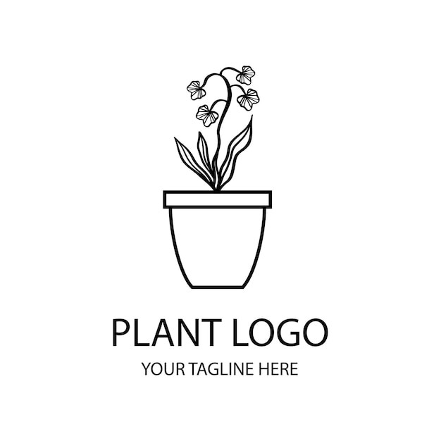 植物花朵盆栽标志logo