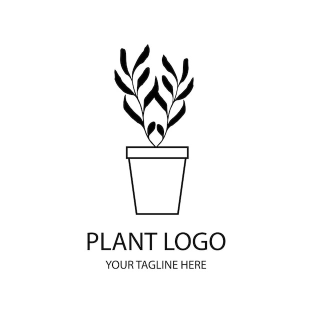 植物花朵盆栽标志logo