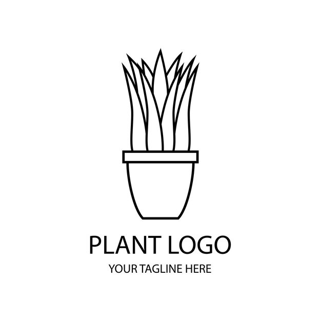 植物花朵盆栽标志logo