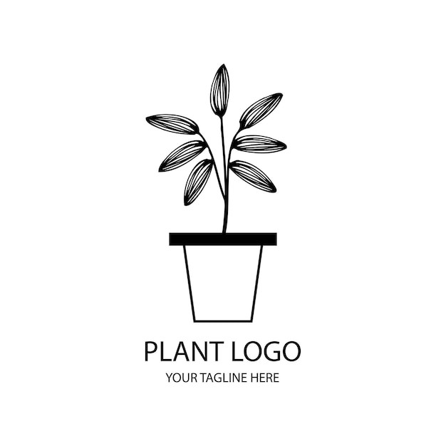 植物花朵盆栽标志logo