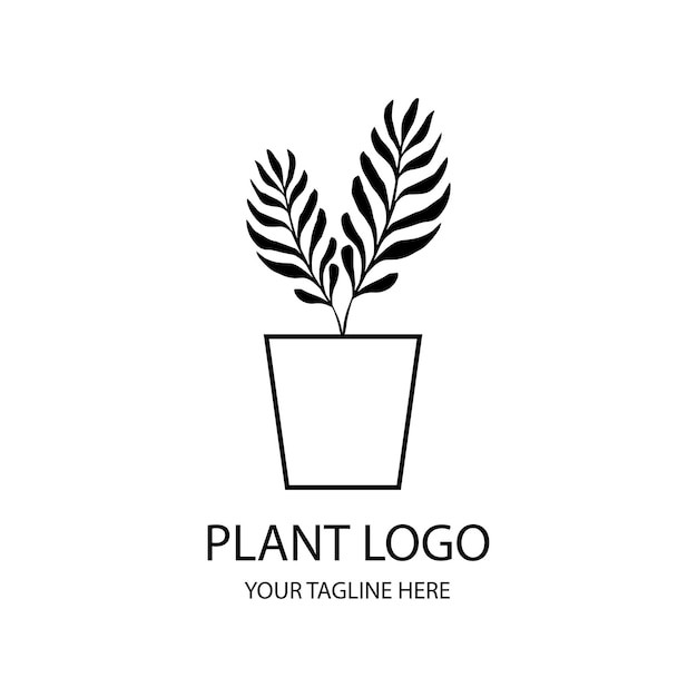 植物花朵盆栽标志logo