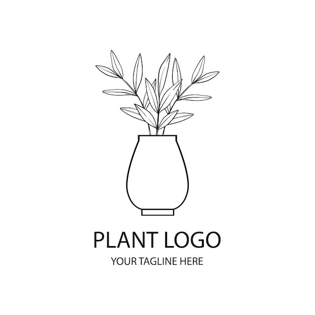 植物花朵盆栽标志logo