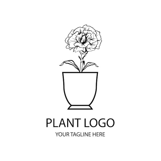植物花朵盆栽标志logo