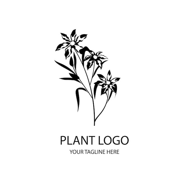 植物花朵盆栽标志logo