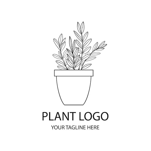 植物花朵盆栽标志logo