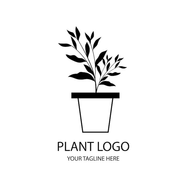 植物花朵盆栽标志logo