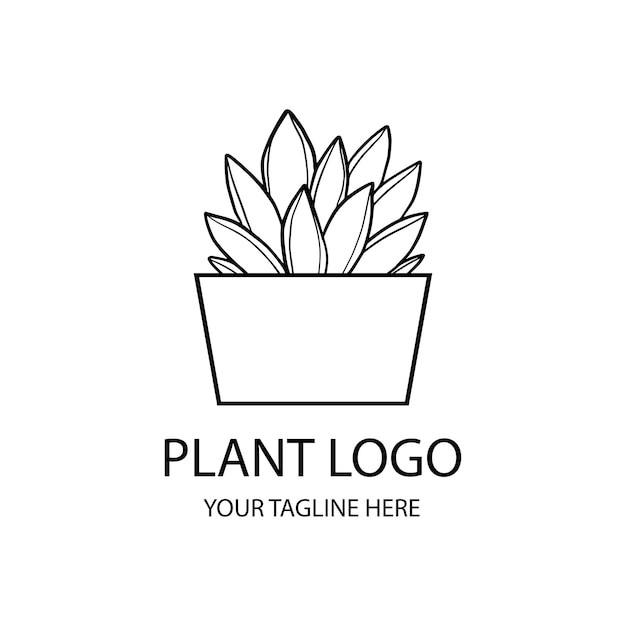 植物花朵盆栽标志logo