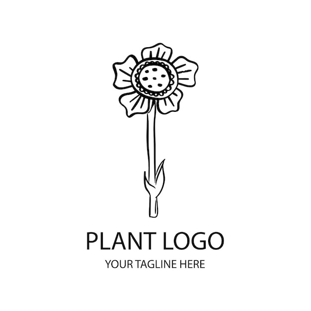 植物花朵盆栽标志logo