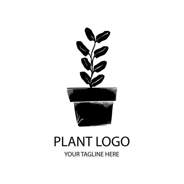 植物花朵盆栽标志logo