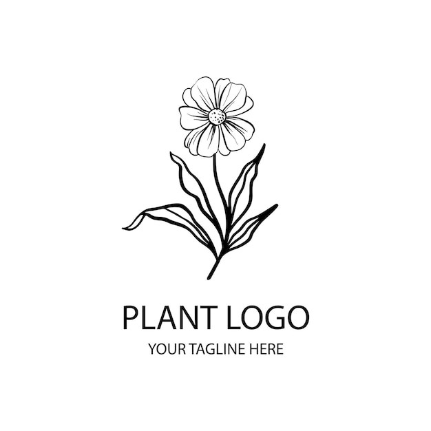植物花朵盆栽标志logo