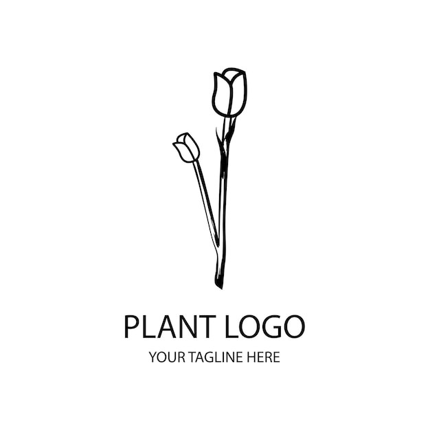 植物花朵盆栽标志logo