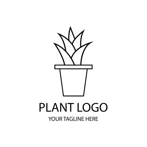 植物花朵盆栽标志logo