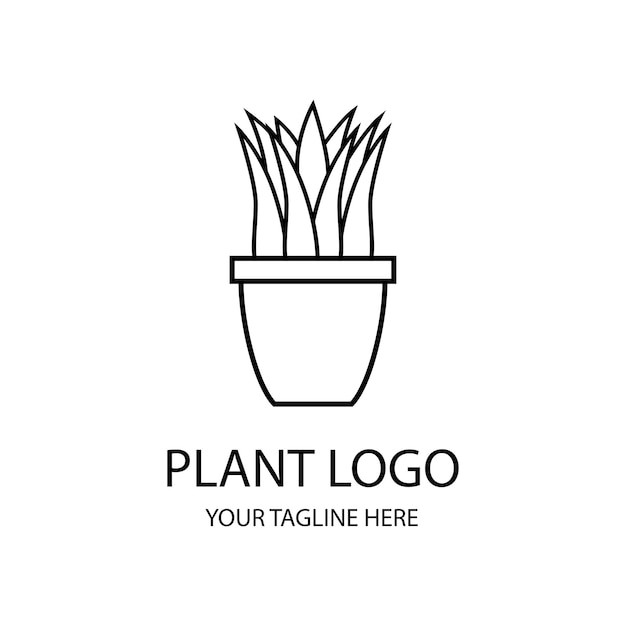 植物花朵盆栽标志logo