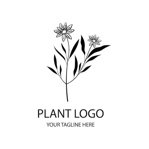 植物花朵盆栽标志logo