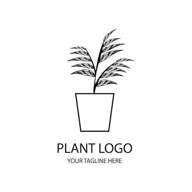 植物花朵盆栽标志logo
