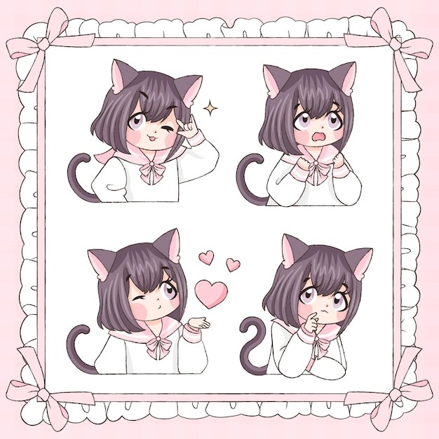 卡通猫娘表情包