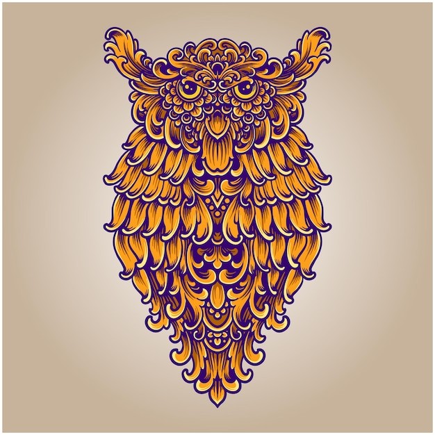 装饰品猫头鹰插画