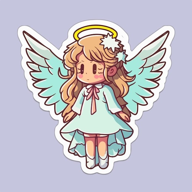 可爱的小精灵小天使卡通人物插画