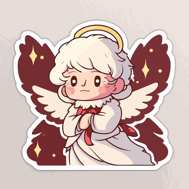 可爱的小精灵小天使卡通人物插画