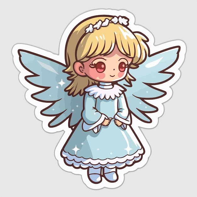 可爱的小精灵小天使卡通人物插画