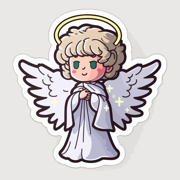 可爱的小精灵小天使卡通人物插画