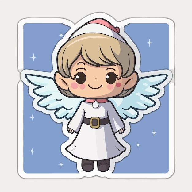可爱的小精灵小天使卡通人物插画