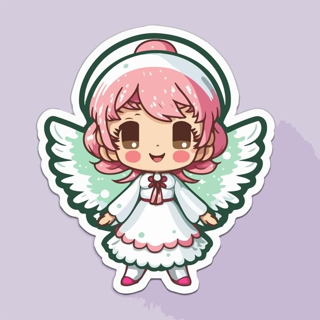 可爱的小精灵小天使卡通人物插画