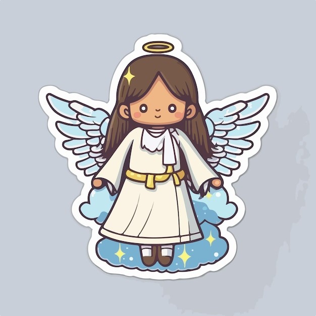 可爱的小精灵小天使卡通人物插画