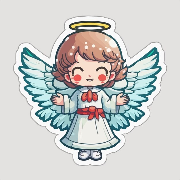 可爱的小精灵小天使卡通人物插画