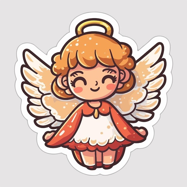 可爱的小精灵小天使卡通人物插画