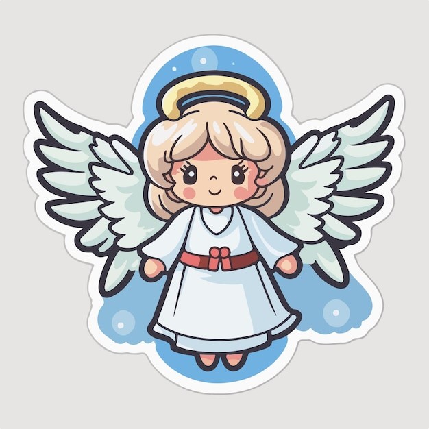 可爱的小精灵小天使卡通人物插画