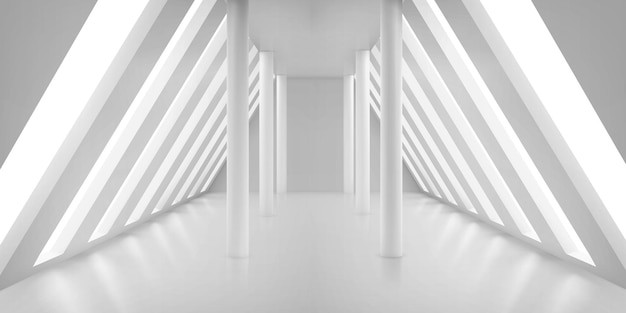 柱子白色走廊背景