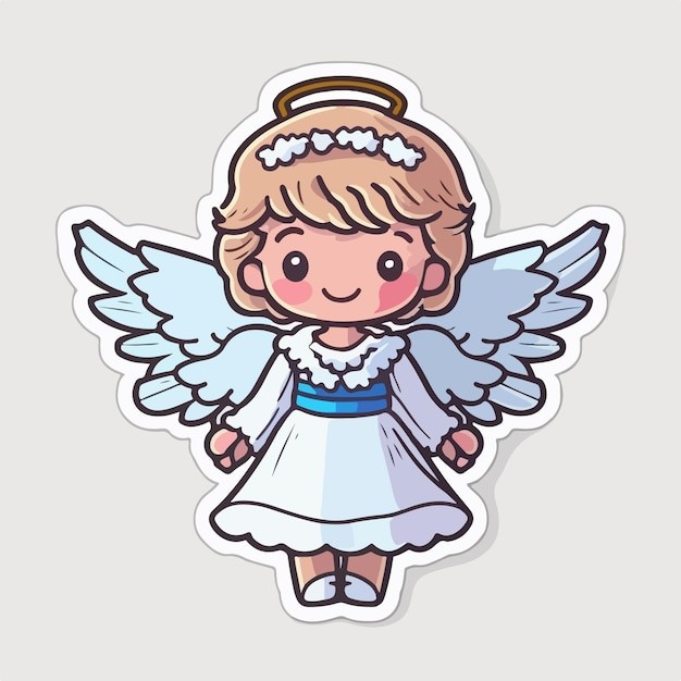 可爱的小精灵小天使卡通人物插画