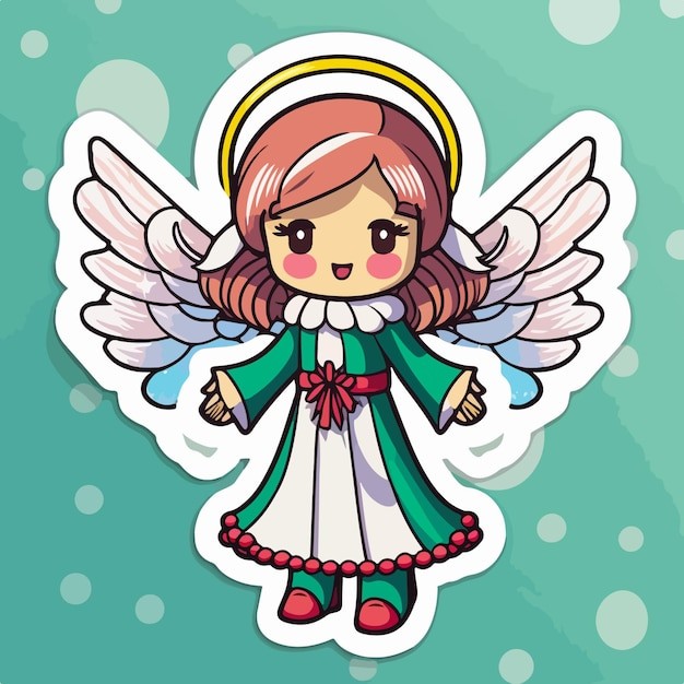 可爱的小精灵小天使卡通人物插画