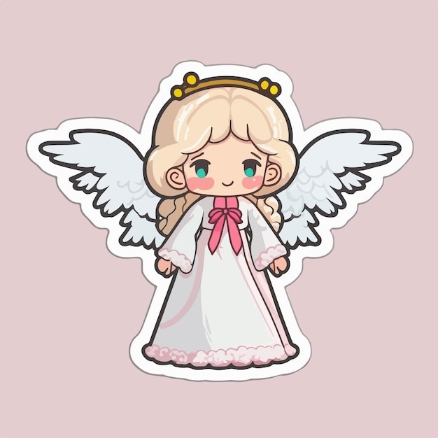 可爱的小精灵小天使卡通人物插画