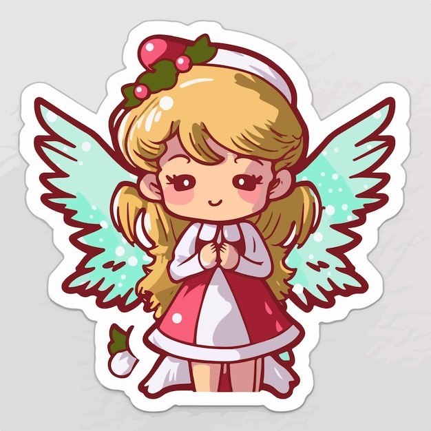 可爱的小精灵小天使卡通人物插画