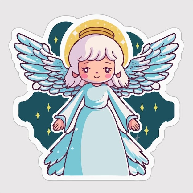 可爱的小精灵小天使卡通人物插画