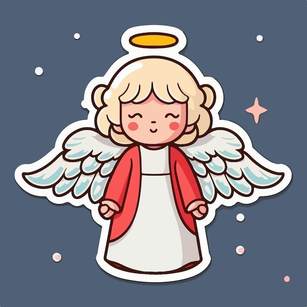 可爱的小精灵小天使卡通人物插画