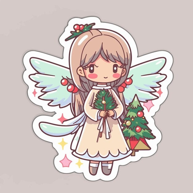 可爱的小精灵小天使卡通人物插画