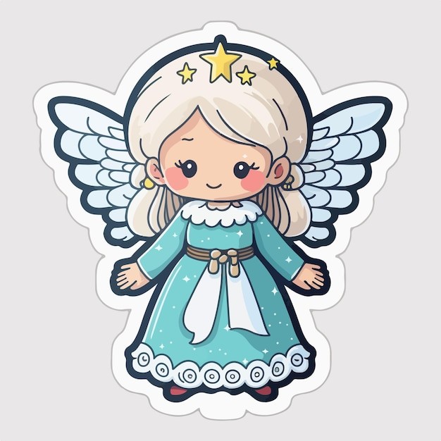 可爱的小精灵小天使卡通人物插画