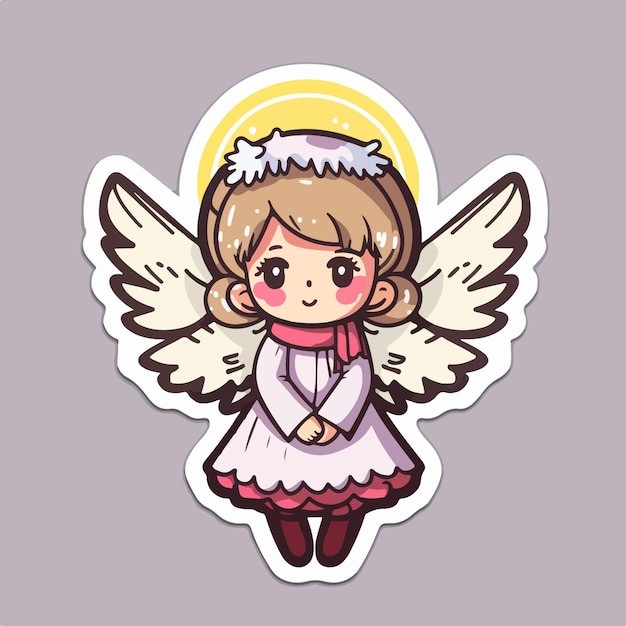 可爱的小精灵小天使卡通人物插画