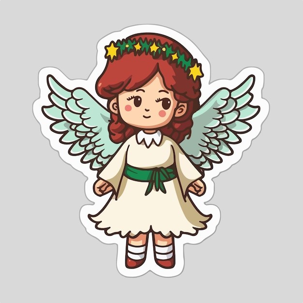 可爱的小精灵小天使卡通人物插画