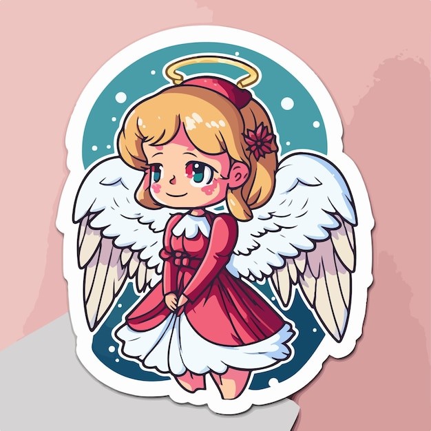 可爱的小精灵小天使卡通人物插画