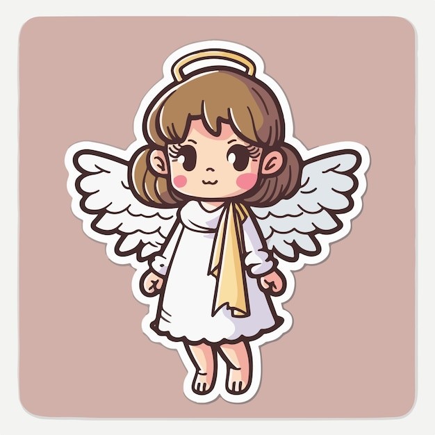 可爱的小精灵小天使卡通人物插画
