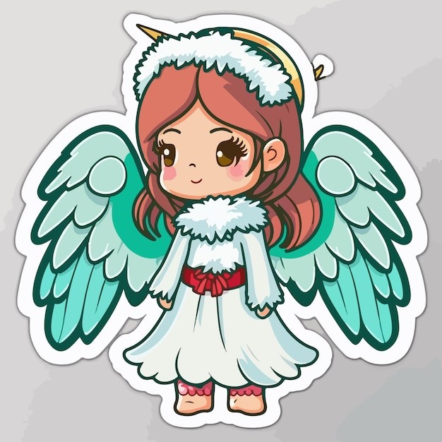 可爱的小精灵小天使卡通人物插画