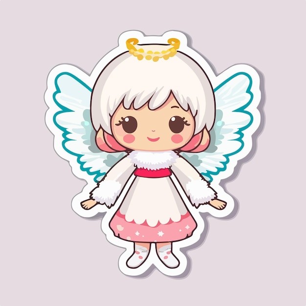 可爱的小精灵小天使卡通人物插画